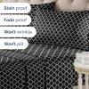 imageStriped Sheets  Grey Striped Sheets  1 Flat amp 1 Fitted amp 2 Pillowcases w Deep Pockets  Comfy Wrinkle amp Fade Free  UltraSoft Breathable amp Cooling  Luxury Pinstripe Bedding  Queen Size Bed Set56  Black Quatrefoil