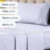 imageStriped Sheets  Grey Striped Sheets  1 Flat amp 1 Fitted amp 2 Pillowcases w Deep Pockets  Comfy Wrinkle amp Fade Free  UltraSoft Breathable amp Cooling  Luxury Pinstripe Bedding  Queen Size Bed Set68  Cloud Stripes