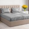imageStriped Sheets  Grey Striped Sheets  1 Flat amp 1 Fitted amp 2 Pillowcases w Deep Pockets  Comfy Wrinkle amp Fade Free  UltraSoft Breathable amp Cooling  Luxury Pinstripe Bedding  Queen Size Bed Set47  Black Pinstripe