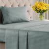 imageStriped Sheets  Grey Striped Sheets  1 Flat amp 1 Fitted amp 2 Pillowcases w Deep Pockets  Comfy Wrinkle amp Fade Free  UltraSoft Breathable amp Cooling  Luxury Pinstripe Bedding  Queen Size Bed Set36  Greeny Stripes