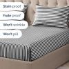 imageStriped Sheets  Grey Striped Sheets  1 Flat amp 1 Fitted amp 2 Pillowcases w Deep Pockets  Comfy Wrinkle amp Fade Free  UltraSoft Breathable amp Cooling  Luxury Pinstripe Bedding  Queen Size Bed Set47  Black Pinstripe