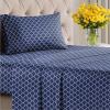 imageStriped Sheets  Grey Striped Sheets  1 Flat amp 1 Fitted amp 2 Pillowcases w Deep Pockets  Comfy Wrinkle amp Fade Free  UltraSoft Breathable amp Cooling  Luxury Pinstripe Bedding  Queen Size Bed Set55  Navy Quatrefoil