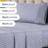 imageStriped Sheets  Grey Striped Sheets  1 Flat amp 1 Fitted amp 2 Pillowcases w Deep Pockets  Comfy Wrinkle amp Fade Free  UltraSoft Breathable amp Cooling  Luxury Pinstripe Bedding  Queen Size Bed Set67  Navy Ombre