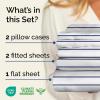 imageStriped Sheets  Grey Striped Sheets  1 Flat amp 1 Fitted amp 2 Pillowcases w Deep Pockets  Comfy Wrinkle amp Fade Free  UltraSoft Breathable amp Cooling  Luxury Pinstripe Bedding  Queen Size Bed Set34  Navy Stripe