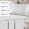 imageStriped Sheets  Grey Striped Sheets  1 Flat amp 1 Fitted amp 2 Pillowcases w Deep Pockets  Comfy Wrinkle amp Fade Free  UltraSoft Breathable amp Cooling  Luxury Pinstripe Bedding  Queen Size Bed Set66  Nautical Pinstripe
