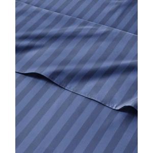 imageStriped Sheets  Grey Striped Sheets  1 Flat amp 1 Fitted amp 2 Pillowcases w Deep Pockets  Comfy Wrinkle amp Fade Free  UltraSoft Breathable amp Cooling  Luxury Pinstripe Bedding  Queen Size Bed Set35  Blue Stripes