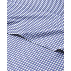 imageStriped Sheets  Grey Striped Sheets  1 Flat amp 1 Fitted amp 2 Pillowcases w Deep Pockets  Comfy Wrinkle amp Fade Free  UltraSoft Breathable amp Cooling  Luxury Pinstripe Bedding  Queen Size Bed Set51  Blue Gingham