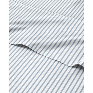 imageStriped Sheets  Grey Striped Sheets  1 Flat amp 1 Fitted amp 2 Pillowcases w Deep Pockets  Comfy Wrinkle amp Fade Free  UltraSoft Breathable amp Cooling  Luxury Pinstripe Bedding  Queen Size Bed Set30  Ocean Stripe