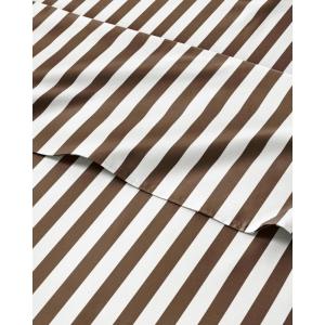 imageStriped Sheets  Grey Striped Sheets  1 Flat amp 1 Fitted amp 2 Pillowcases w Deep Pockets  Comfy Wrinkle amp Fade Free  UltraSoft Breathable amp Cooling  Luxury Pinstripe Bedding  Queen Size Bed Set45  Brown Stripe