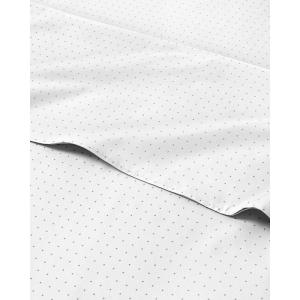 imageStriped Sheets  Grey Striped Sheets  1 Flat amp 1 Fitted amp 2 Pillowcases w Deep Pockets  Comfy Wrinkle amp Fade Free  UltraSoft Breathable amp Cooling  Luxury Pinstripe Bedding  Queen Size Bed Set44  Light Blue Dots