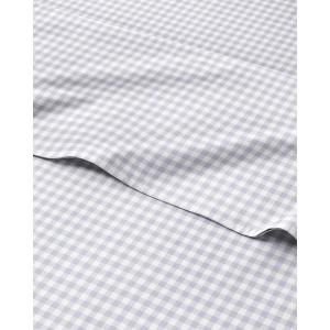 imageStriped Sheets  Grey Striped Sheets  1 Flat amp 1 Fitted amp 2 Pillowcases w Deep Pockets  Comfy Wrinkle amp Fade Free  UltraSoft Breathable amp Cooling  Luxury Pinstripe Bedding  Queen Size Bed Set52  Grey Gingham