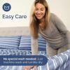 imageCal King Fitted Bed Sheet  Bottom Single Fitted Sheet Only  Soft Hotel Luxury Bedding w 816 Inch Deep Pockets  Breathable amp Wrinkle Free  EasyCare Fade and Shrink Resistant  Blue Stripes 3