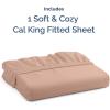 imageCal King Fitted Bed Sheet  Bottom Single Fitted Sheet Only  UltraSoft Hotel Luxury Bedding w 816 Inch Deep Pockets  Breathable Cooling amp Wrinkle Free  EasyFit Fade amp Shrink Resistant  Mauve