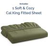imageCal King Fitted Bed Sheet  Bottom Single Fitted Sheet Only  UltraSoft Hotel Luxury Bedding w 816 Inch Deep Pockets  Breathable amp Wrinkle Free  EasyCare Fade amp Shrink Resistant  Sage Green
