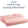 imageCal King Fitted Bed Sheet  Bottom Single Fitted Sheet Only  UltraSoft Hotel Luxury Bedding w 816 Inch Deep Pockets  Breathable amp Wrinkle Free  EasyCare Fade and Shrink Resistant  Baby Pink