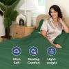 imageFull Size Flat Sheet  Hotel Quality Top Flat Bed Sheet Only  UltraSoft Breathable amp Cooling  Fade amp Wrinkle Free  EasyCare Stain amp Shrink Resistant Bedding  EasyFit amp OekoTex  French Grey17  Emerald Green