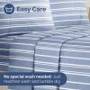 imageFull Size Flat Sheet  Hotel Quality Top Flat Bed Sheet Only  UltraSoft Breathable amp Cooling  Fade amp Wrinkle Free  EasyCare Stain amp Shrink Resistant Bedding  EasyFit amp OekoTex  French Grey42  Blue Stripes 3