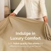imageFull Size Flat Sheet  Hotel Quality Top Flat Bed Sheet Only  UltraSoft Breathable amp Cooling  Fade amp Wrinkle Free  EasyCare Stain amp Shrink Resistant Bedding  EasyFit amp OekoTex  French Grey37  Heathered Tan