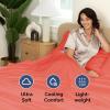 imageFull Size Flat Sheet  Hotel Quality Top Flat Bed Sheet Only  UltraSoft Breathable amp Cooling  Fade amp Wrinkle Free  EasyCare Stain amp Shrink Resistant Bedding  EasyFit amp OekoTex  French Grey28  Coral