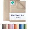 imageFull Size Flat Sheet  Hotel Quality Top Flat Bed Sheet Only  UltraSoft Breathable amp Cooling  Fade amp Wrinkle Free  EasyCare Stain amp Shrink Resistant Bedding  EasyFit amp OekoTex  French Grey12  Cream