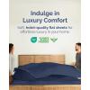 imageFull Size Flat Sheet  Hotel Quality Top Flat Bed Sheet Only  UltraSoft Breathable amp Cooling  Fade amp Wrinkle Free  EasyCare Stain amp Shrink Resistant Bedding  EasyFit amp OekoTex  French Grey18  Navy Blue