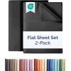imageFull Size Flat Sheet  Hotel Quality Top Flat Bed Sheet Only  UltraSoft Breathable amp Cooling  Fade amp Wrinkle Free  EasyCare Stain amp Shrink Resistant Bedding  EasyFit amp OekoTex  French Grey08  Black