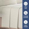 imageFull Size Flat Sheet  Hotel Quality Top Flat Bed Sheet Only  UltraSoft Breathable amp Cooling  Fade amp Wrinkle Free  EasyCare Stain amp Shrink Resistant Bedding  EasyFit amp OekoTex  French Grey44  Beige Stripes 2