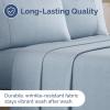 imageFull Size Flat Sheet  Hotel Quality Top Flat Bed Sheet Only  UltraSoft Breathable amp Cooling  Fade amp Wrinkle Free  EasyCare Stain amp Shrink Resistant Bedding  EasyFit amp OekoTex  French Grey39  Heathered Blue