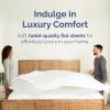 imageFull Size Flat Sheet  Hotel Quality Top Flat Bed Sheet Only  UltraSoft Breathable amp Cooling  Fade amp Wrinkle Free  EasyCare Stain amp Shrink Resistant Bedding  EasyFit amp OekoTex  French Grey01  White