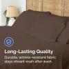 imageFull Size Flat Sheet  Hotel Quality Top Flat Bed Sheet Only  UltraSoft Breathable amp Cooling  Fade amp Wrinkle Free  EasyCare Stain amp Shrink Resistant Bedding  EasyFit amp OekoTex  French Grey09  Brown