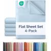 imageFull Size Flat Sheet  Hotel Quality Top Flat Bed Sheet Only  UltraSoft Breathable amp Cooling  Fade amp Wrinkle Free  EasyCare Stain amp Shrink Resistant Bedding  EasyFit amp OekoTex  French Grey21  Baby Blue