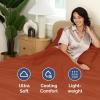 imageFull Size Flat Sheet  Hotel Quality Top Flat Bed Sheet Only  UltraSoft Breathable amp Cooling  Fade amp Wrinkle Free  EasyCare Stain amp Shrink Resistant Bedding  EasyFit amp OekoTex  French Grey26  Terracotta