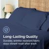 imageFull Size Flat Sheet  Hotel Quality Top Flat Bed Sheet Only  UltraSoft Breathable amp Cooling  Fade amp Wrinkle Free  EasyCare Stain amp Shrink Resistant Bedding  EasyFit amp OekoTex  French Grey18  Navy Blue