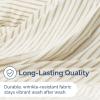 imageFull Size Flat Sheet  Hotel Quality Top Flat Bed Sheet Only  UltraSoft Breathable amp Cooling  Fade amp Wrinkle Free  EasyCare Stain amp Shrink Resistant Bedding  EasyFit amp OekoTex  French Grey44  Beige Stripes 2