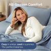 imageFull Size Flat Sheet  Hotel Quality Top Flat Bed Sheet Only  UltraSoft Breathable amp Cooling  Fade amp Wrinkle Free  EasyCare Stain amp Shrink Resistant Bedding  EasyFit amp OekoTex  French Grey39  Heathered Blue