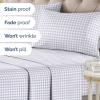 imageGrey Geometric Bed Sheets  1 Flat amp 1 Fitted Sheet amp 2 Pillowcases w Deep Pockets  Wrinkle amp Fade Free UltraSoft Breathable and Cooling  Luxury Moroccan Bed Set  Queen Size  Gray Quatrefoil52  Grey Gingham