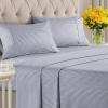 imageGrey Geometric Bed Sheets  1 Flat amp 1 Fitted Sheet amp 2 Pillowcases w Deep Pockets  Wrinkle amp Fade Free UltraSoft Breathable and Cooling  Luxury Moroccan Bed Set  Queen Size  Gray Quatrefoil67  Navy Ombre