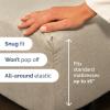 imageSplit King Fitted Bed Sheet  Bottom Single Fitted Sheet Only  Soft Hotel Luxury Bedding w 816 Inch Deep Pockets  Breathable amp Wrinkle Free  EasyCare Fade amp Shrink Resistant  Heathered Beige
