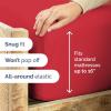imageSplit King Fitted Bed Sheet  Bottom Single Fitted Sheet Only  UltraSoft Hotel Luxury Bedding w 816 Inch Deep Pockets  Breathable Cooling amp Wrinkle Free  EasyFit Fade amp Shrink Resistant  Red