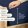 imageSplit King Fitted Bed Sheet  Bottom Single Fitted Sheet Only  UltraSoft Hotel Luxury Bedding w 816 Inch Deep Pockets  Breathable amp Wrinkle Free  EasyCare Fade amp Shrink Resistant  Navy Blue