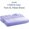 imageTwin XL Fitted Bed Sheet  Bottom Single Fitted Sheet Only  Soft Hotel Luxury Bedding w 816 Inch Deep Pockets  Breathable Cooling amp Wrinkle Free  EasyCare Fade and Shrink Resistant  Lavender