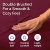 imageTwin XL Fitted Bed Sheet  Bottom Single Fitted Sheet Only  Soft Hotel Luxury Bedding w 816 Inch Deep Pockets  Breathable Cooling amp Wrinkle Free  EasyCare Fade and Shrink Resistant  Burgundy