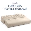 imageTwin XL Fitted Bed Sheet  Bottom Single Fitted Sheet Only  UltraSoft Hotel Luxury Bedding w 816 Inch Deep Pockets  Breathable Cooling amp Wrinkle Free  EasyFit Fade amp Shrink Resistant  Wheat