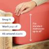 imageTwin XL Fitted Bed Sheet  Bottom Single Fitted Sheet Only  UltraSoft Hotel Luxury Bedding w 816 Inch Deep Pockets  Breathable Cooling amp Wrinkle Free  EasyFit Fade amp Shrink Resistant  Coral