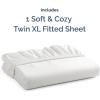 imageTwin XL Fitted Bed Sheet  Bottom Single Fitted Sheet Only  UltraSoft Hotel Luxury Bedding w 816 Inch Deep Pockets  Breathable Cooling amp Wrinkle Free  EasyFit Fade amp Shrink Resistant  White