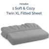 imageTwin XL Fitted Bed Sheet  Bottom Single Fitted Sheet Only  UltraSoft Hotel Luxury Bedding w 816 Inch Deep Pockets  Breathable amp Wrinkle Free  EasyCare Fade and Shrink Resistant  Steel Blue