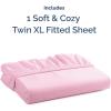 imageTwin XL Fitted Bed Sheet  Bottom Single Fitted Sheet Only  UltraSoft Hotel Luxury Bedding w 816 Inch Deep Pockets  Breathable amp Wrinkle Free  EasyCare Fade and Shrink Resistant  Light Pink