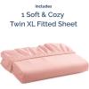 imageTwin XL Fitted Bed Sheet  Bottom Single Fitted Sheet Only  UltraSoft Hotel Luxury Bedding w 816 Inch Deep Pockets  Breathable amp Wrinkle Free  EasyCare Fade and Shrink Resistant  Baby Pink