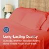 imageTwin XL Size Flat Sheet  Hotel Quality Top Flat Bed Sheet Only  UltraSoft Breathable amp Cooling  Fade amp Wrinkle Free  EasyCare Stain amp Shrink Resistant Bedding  EasyFit and OekoTex  Cream28  Coral