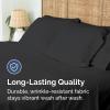 imageTwin XL Size Flat Sheet  Hotel Quality Top Flat Bed Sheet Only  UltraSoft Breathable amp Cooling  Fade amp Wrinkle Free  EasyCare Stain amp Shrink Resistant Bedding  EasyFit and OekoTex  Cream08  Black